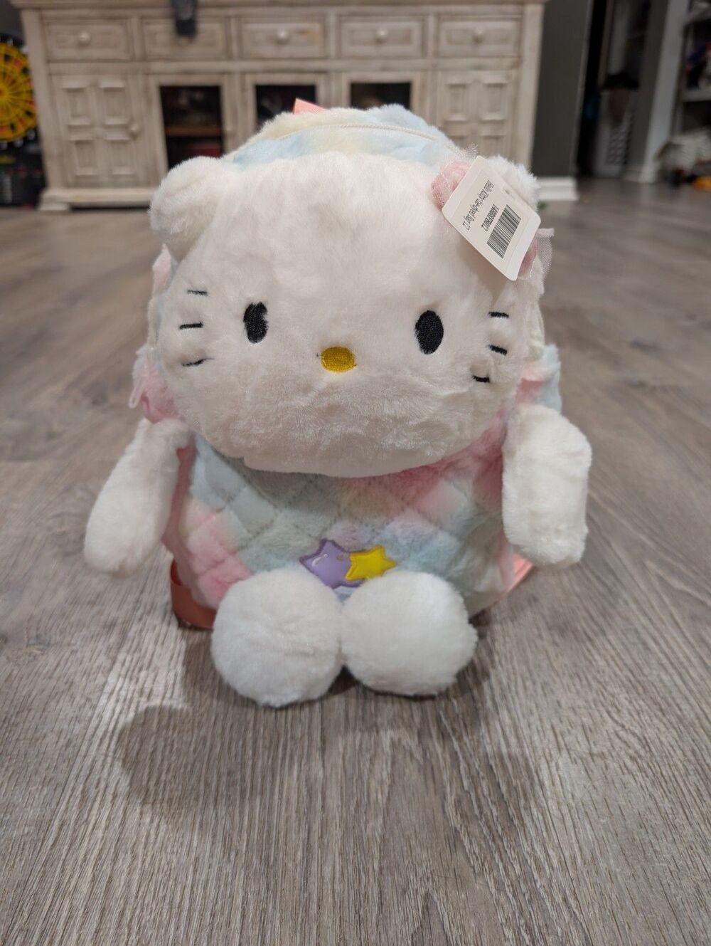 NWT Hello Kitty Tie Dye Plush Backpack 12 Inch Sanrio